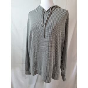 Weatherproof Lightweight Sweatshirt Women's Hooded Gingham Size Medium Shirt Top